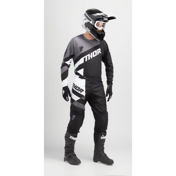 Combo MX Enduro Thor-oferta Combo Tricou + Pantaloni Enduro/MX Sector Checker Black/Gray 24