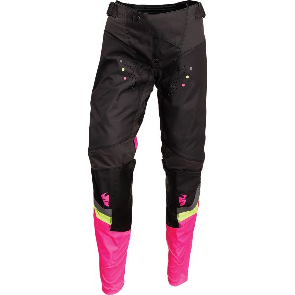 Pantaloni MX-Enduro Thor Pantaloni Enduro Dama Pulse Rev Charcoal/Fluo Pink