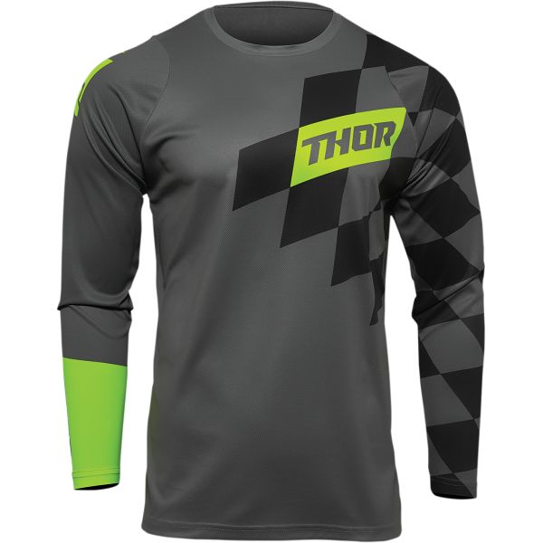 Tricouri MX-Enduro Thor Tricou Enduro Sector Birdrock Acid/Gray