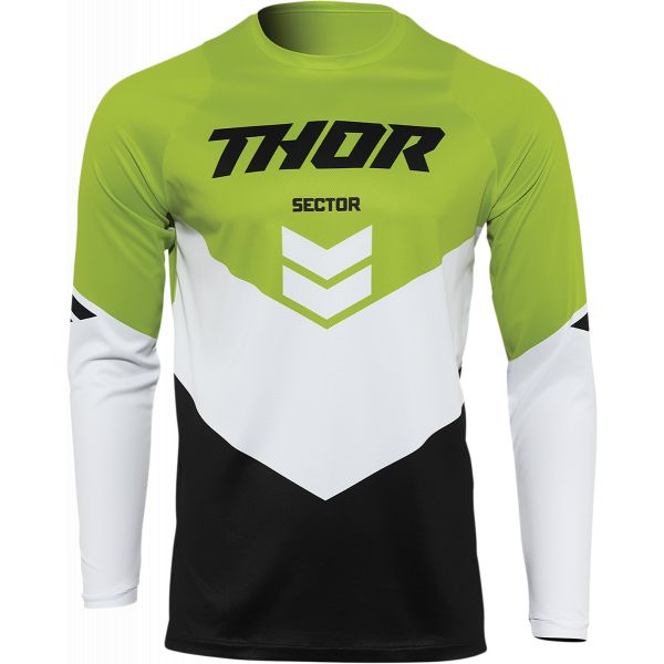 Tricouri MX-Enduro Thor Tricou Enduro Sector Chev Black/Green 2022