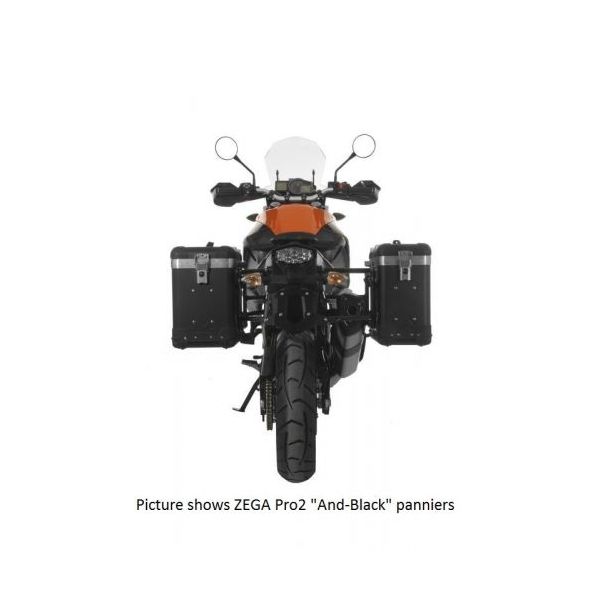 Genti Moto Strada Touratech Side Case ZEGA Pro KTM 1050 Adventure/ 1090 Adventure/ 1290 Super Adventure/1190 Adventure/ 1190 Adventure R Black