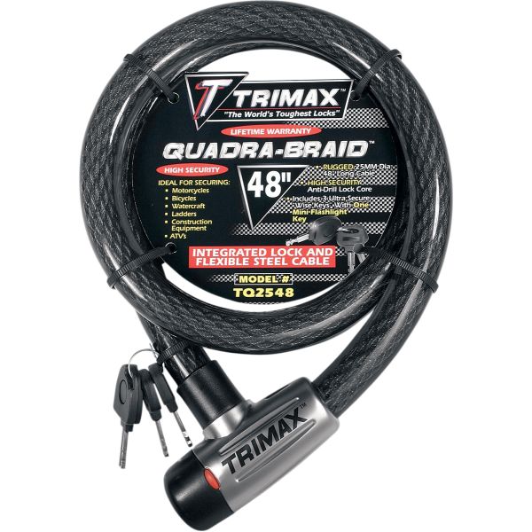Antifurt Moto Trimax Antifurt Moto Cablu Multi-Use Black TQ2548