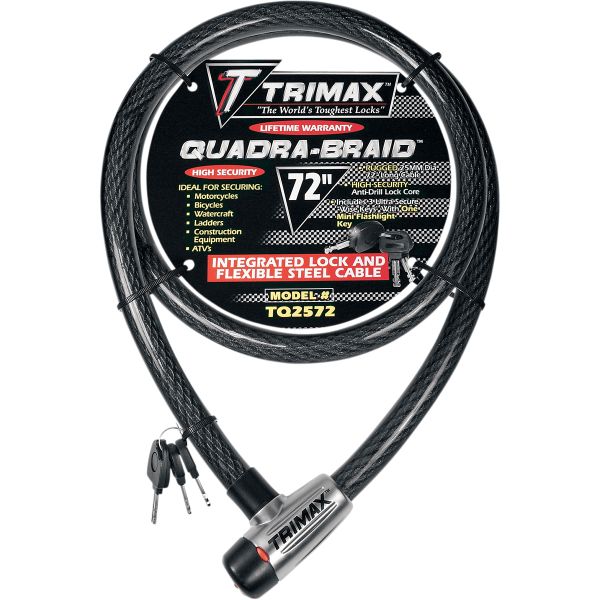 Antifurt Moto Trimax Antifurt Moto Cablu Multi-Use Black TQ2572