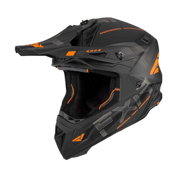 Casti Cross-Enduro FXR Casca Moto Enduro Helium Race Div w/D-Ring Black/Orange 2022