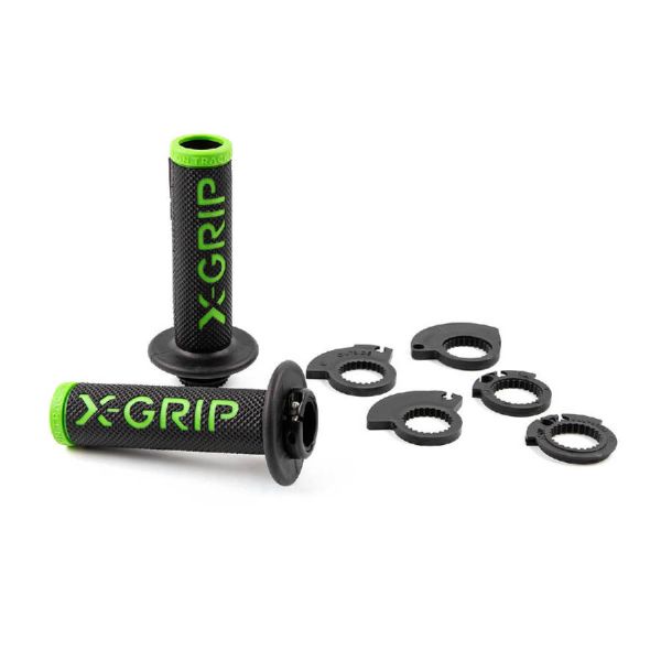 Mansoane Enduro-MX X-Grip Mansoane Open End Braaaap Black/Green XG-2101-OE