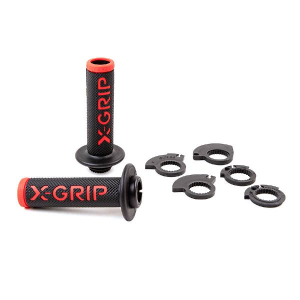 Mansoane Enduro-MX X-Grip Mansoane Open End Braaaap Black/Red XG-2102-OE