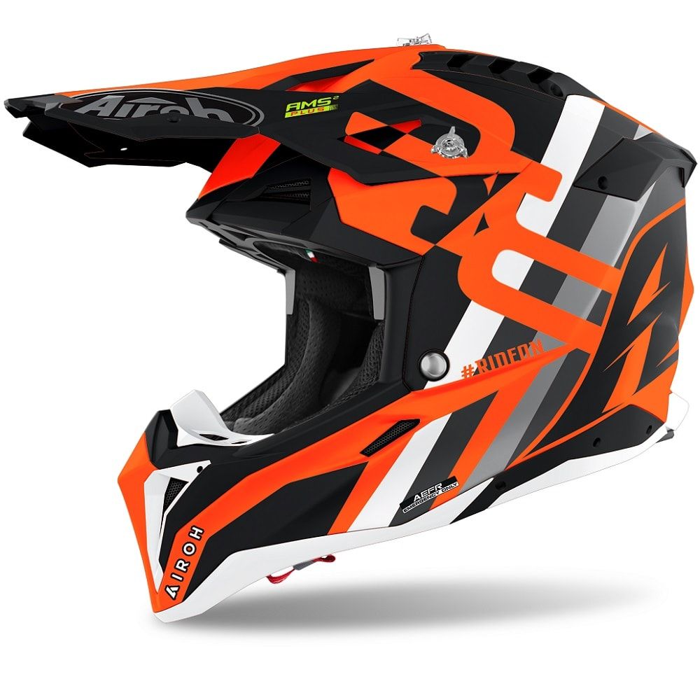 Casca Moto Enduro Aviator 3 Rainbow Orange Matt