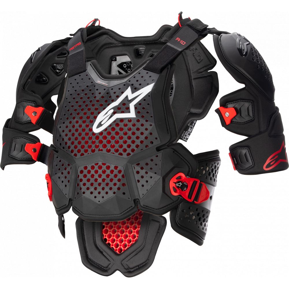 Chest Body Protector Roost Guard A10 Black/Red | Alpinestars - Moto24