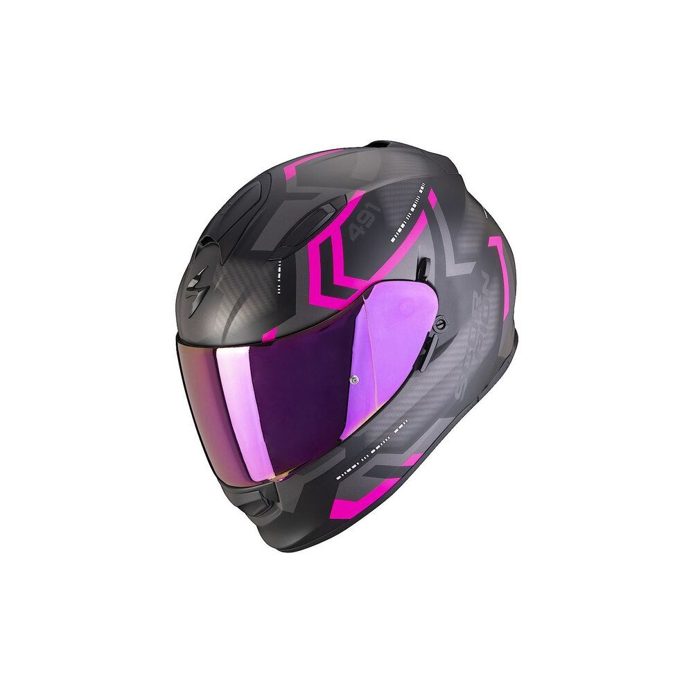 Casca Moto Full Face Exo Spin Matt Black Pink Scorpion Exo