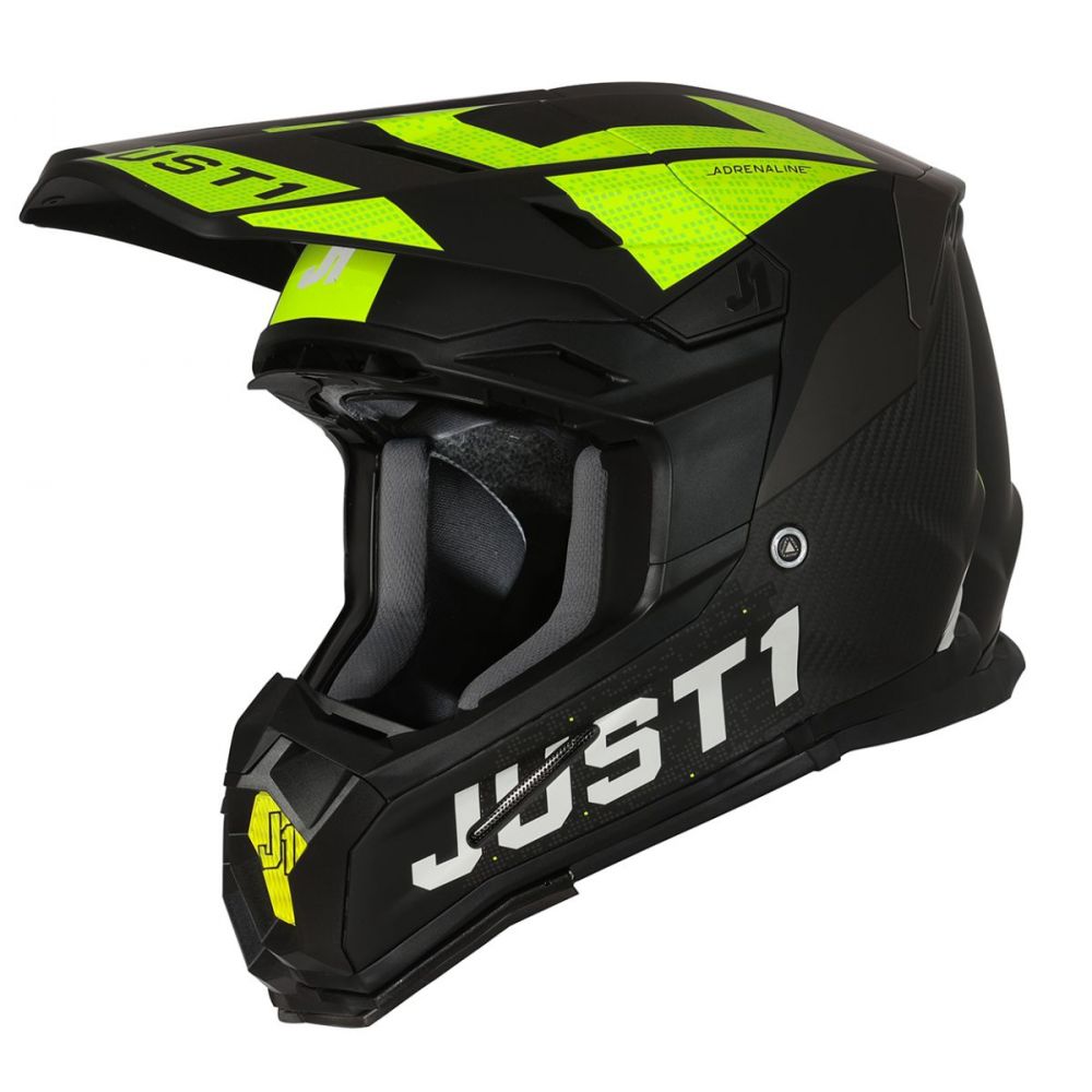 Casca Enduro J22 Adrenaline Black/Yellow Fluo Carbon Matt