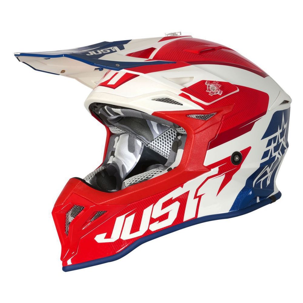 Casca Enduro J39 Stars Red/Blue/White