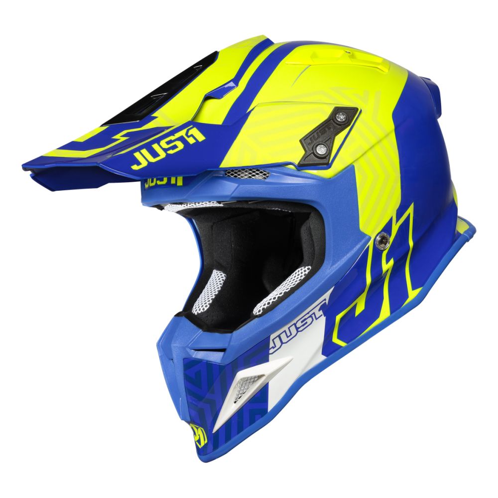 Casca Moto Enduro J12 PRO Syncro Fluo Yellow/Blue