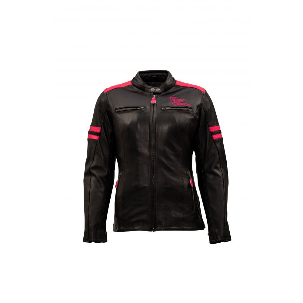 Geaca Moto Piele Dama Jack Joyce Black/Pink 2020 Strada ...