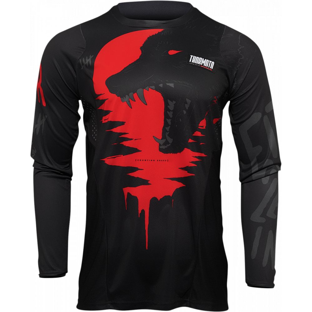 Tricou Enduro Pulse Counting Sheep Black/Red